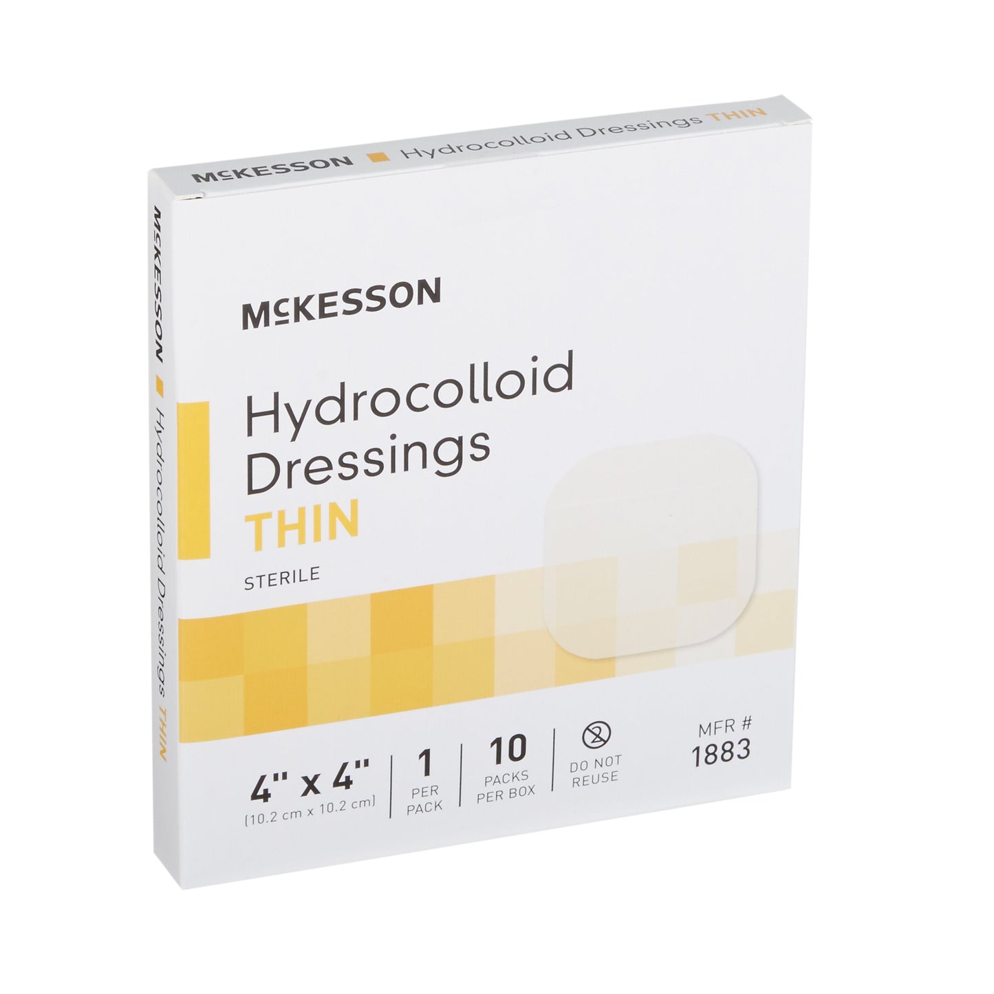 DRESSING, HYDROCOLLOID THIN STR 4"X4" (10/BX)