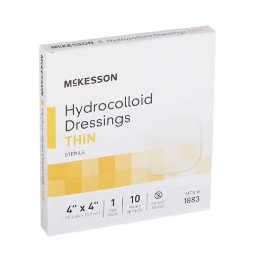 DRESSING, HYDROCOLLOID THIN STR 4"X4" (10/BX)