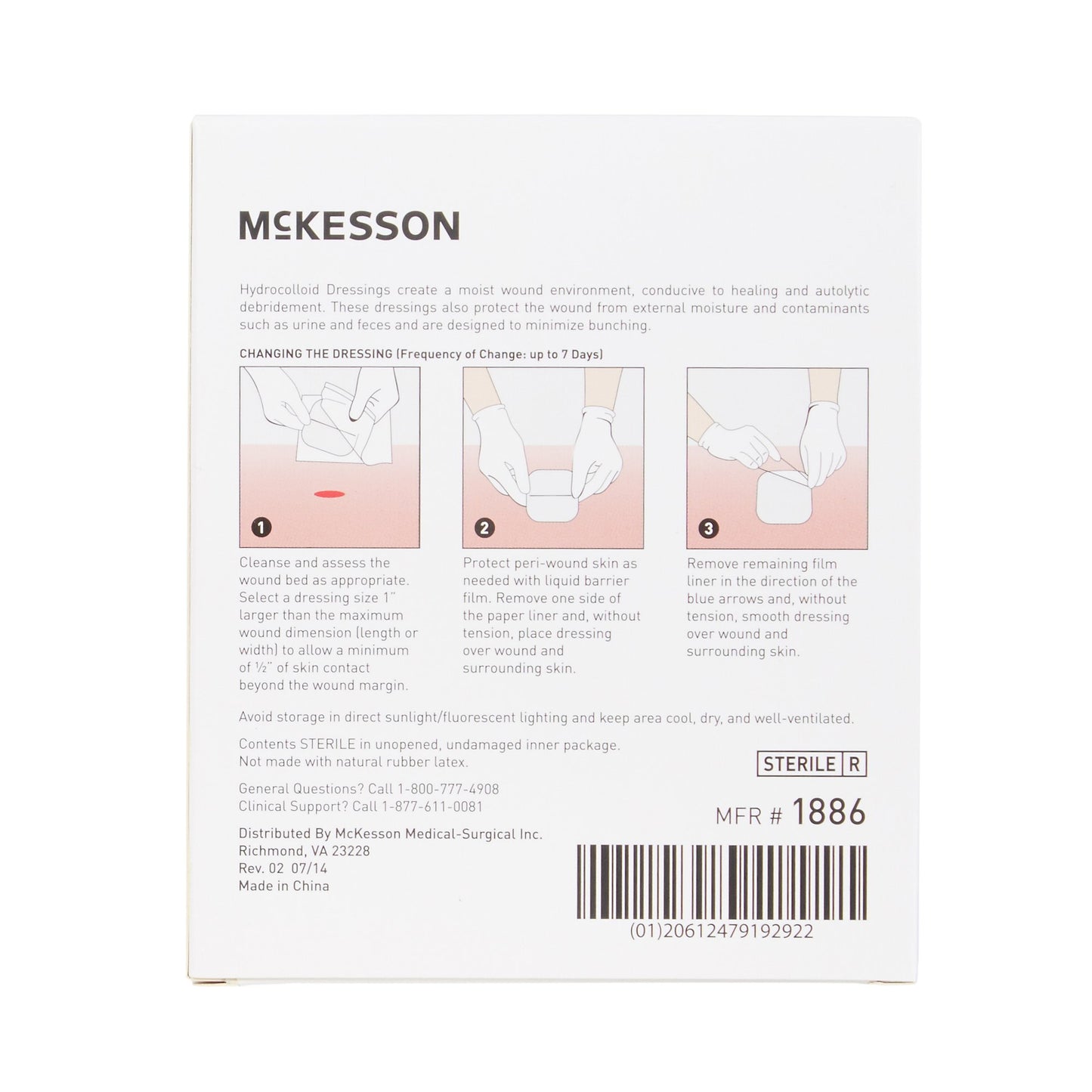DRESSING, HYDROCOLLOID FILM-BCK STR 2X2"(20/BX)