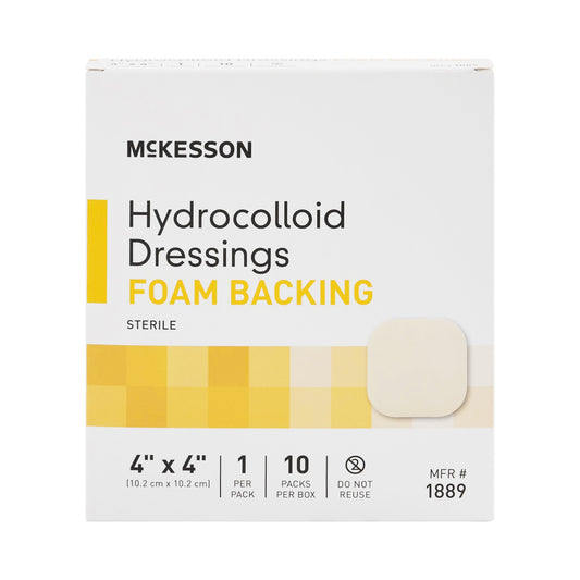 DRESSING, HYDROCOLLOID FOAM-BCK STR 4X4"(10/BX)