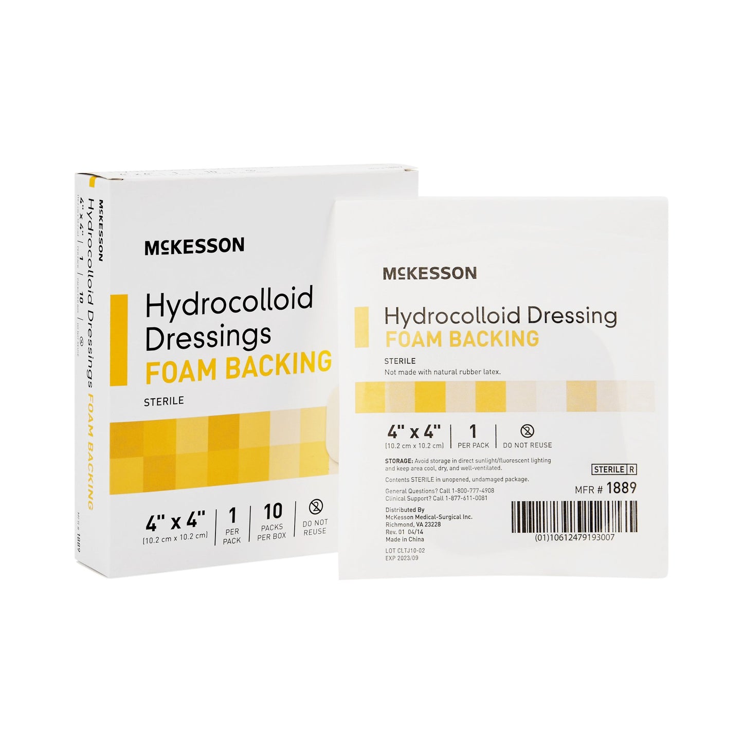 DRESSING, HYDROCOLLOID FOAM-BCK STR 4X4"(10/BX)