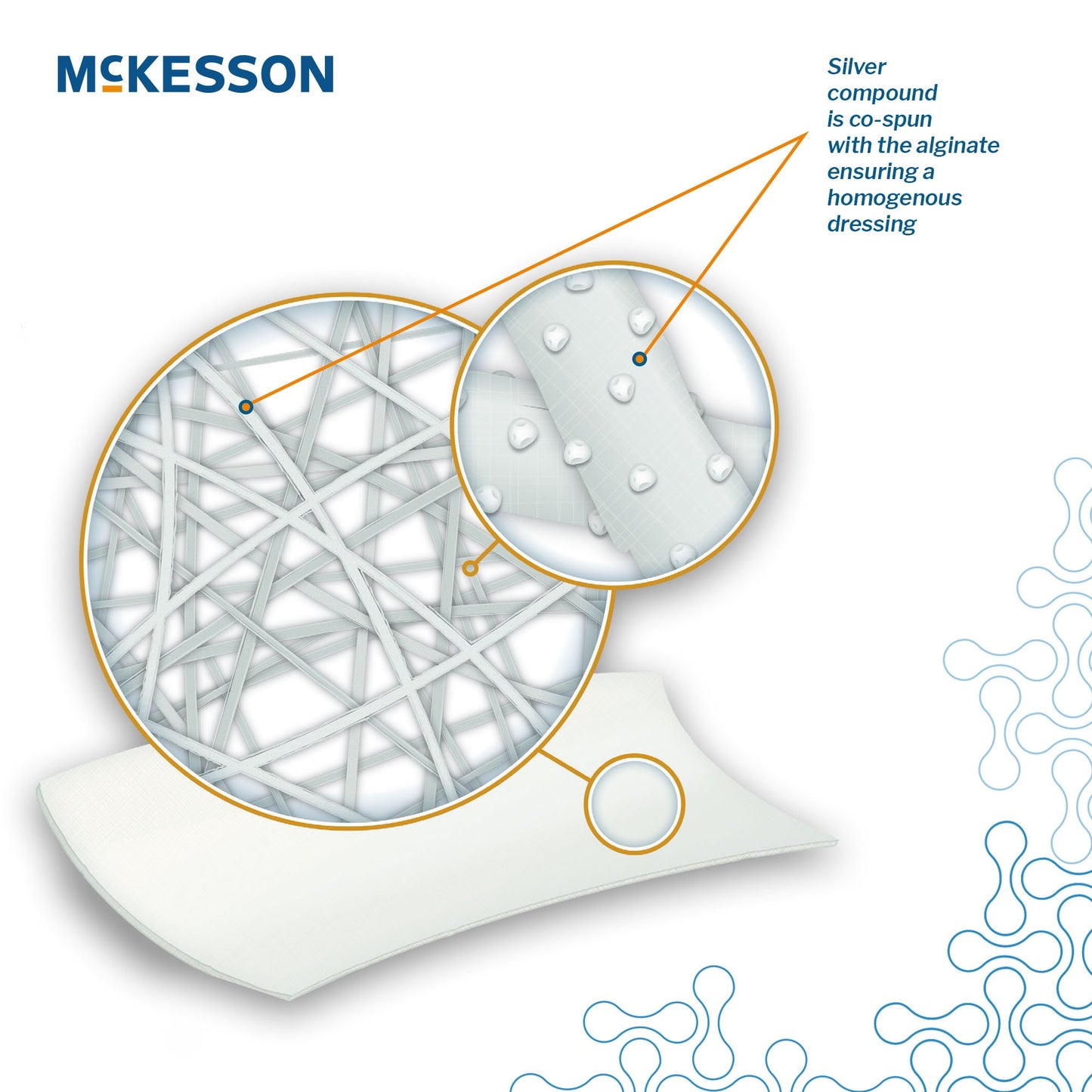 Silver Alginate Dressing McKesson 4 X 8 Inch Rectangle Sterile