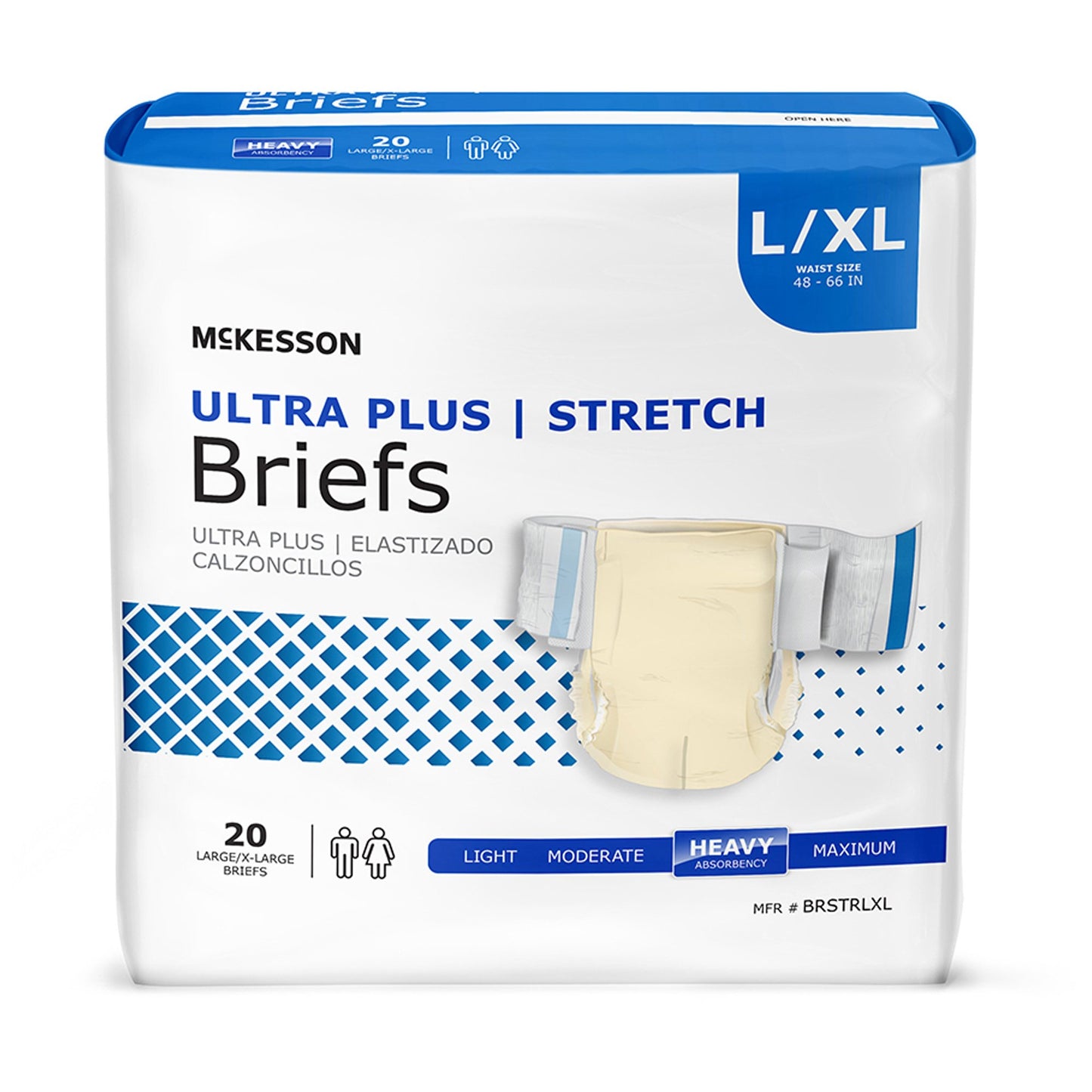 BRIEF, TAB CLSR ULTRA PLUS LG/XL 48-66 (20/BG)