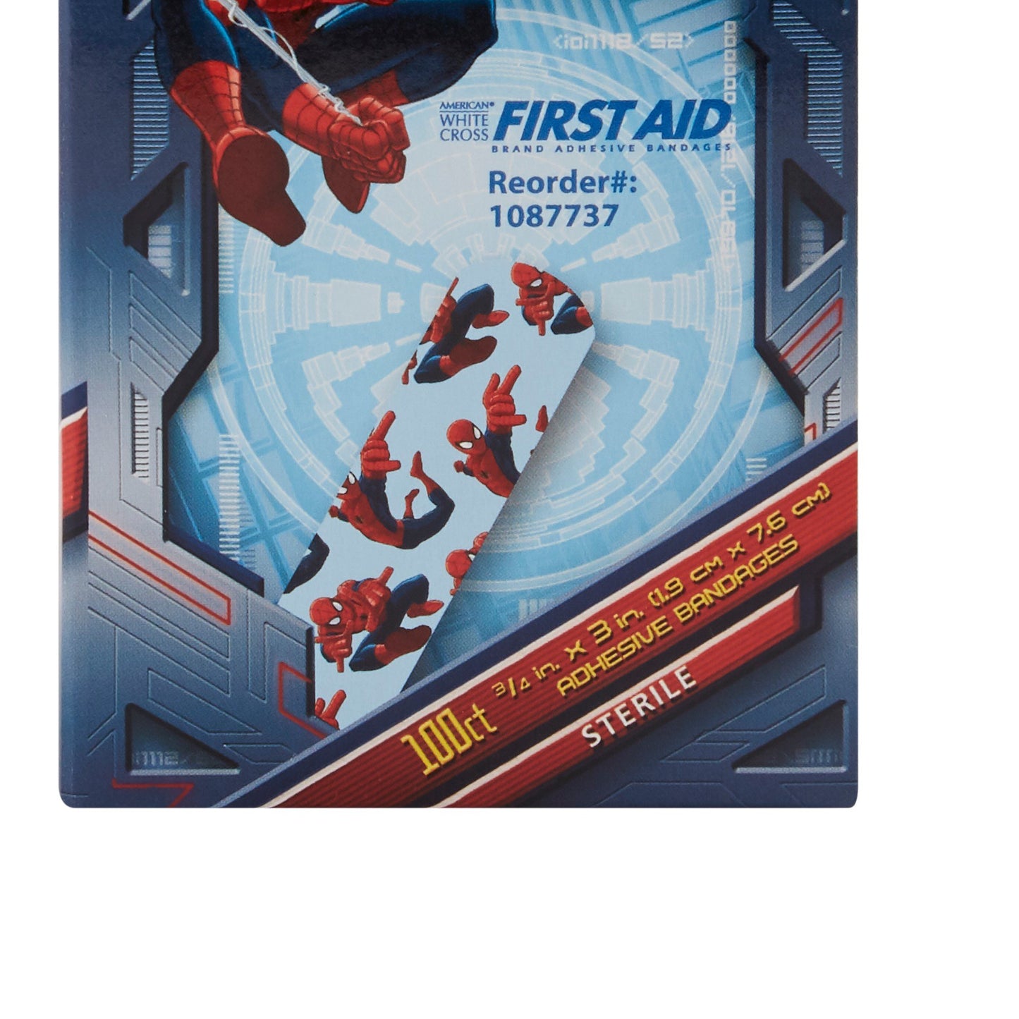 BANDAGE ADH SPIDERMAN 3/4X3 (100 BAND-AIDS)