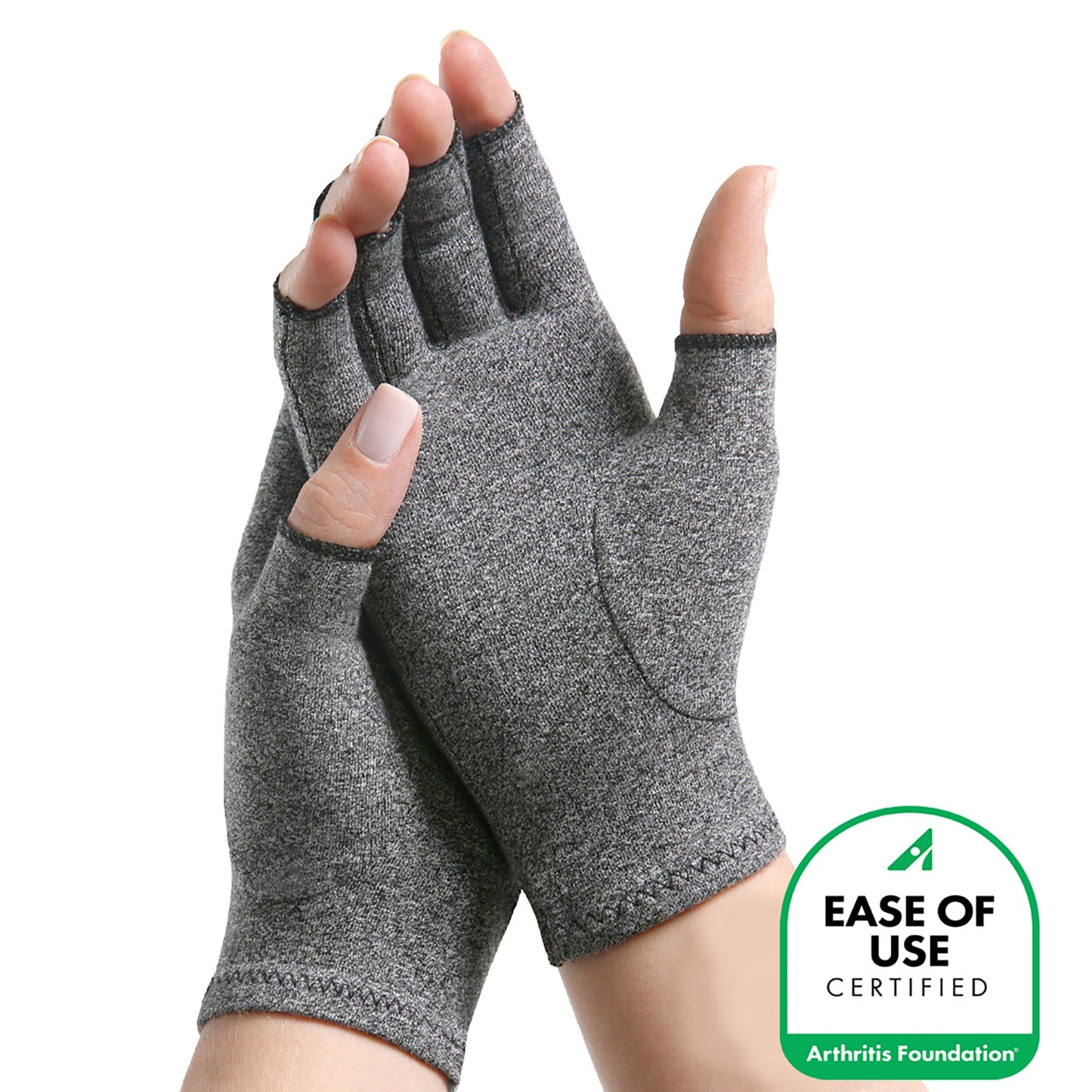 Arthritis Glove IMAK® Compression Open Finger Medium Over-the-Wrist Length Hand Specific Pair