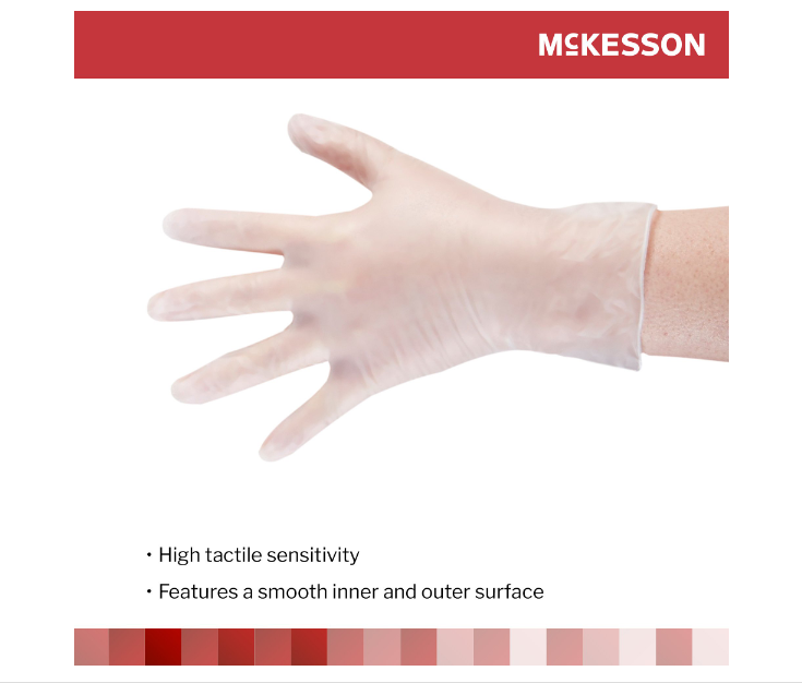 GLOVE, EXAM VNYL LG N/S (150/BX)