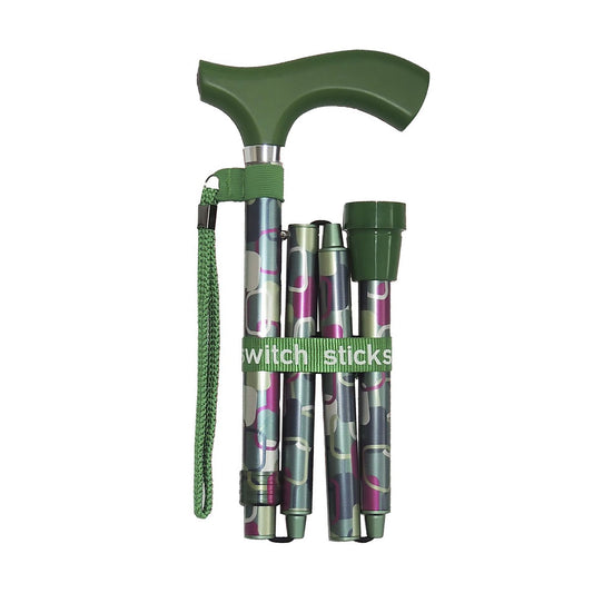 Folding Cane Switch Sticks® Aluminum 32 to 37 Inch Height Vienna Print