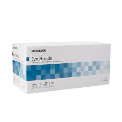 Eye Shield McKesson Side Shield Uncoated Clear Tint Plastic Film Lens Blue / Clear Frame Over Ear One Size Fits Most