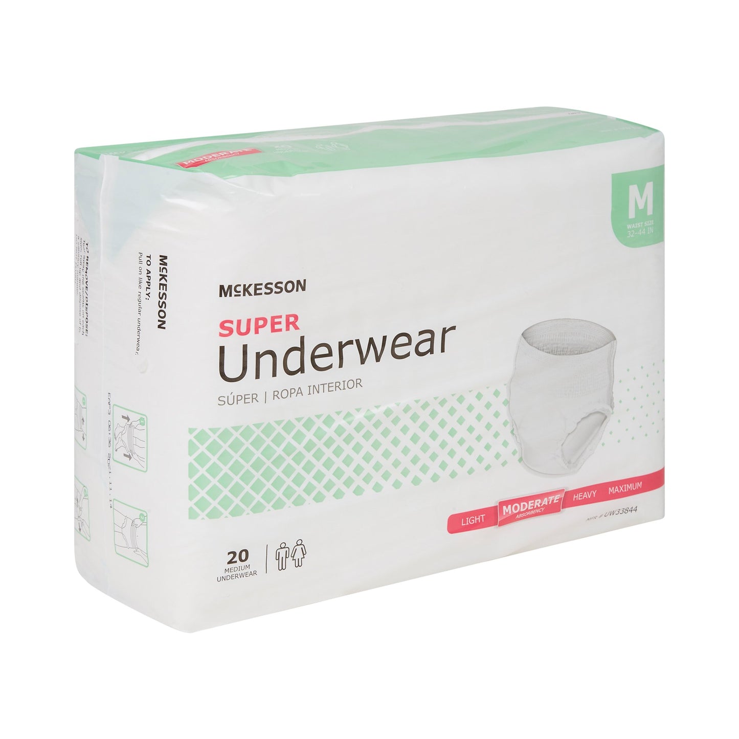 Absorbent Underwear McKesson Ultra Pull On with Tear Away Seams Adult Large Unisex Disposable Heavy Absorbency