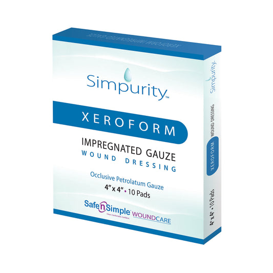 Xeroform Petrolatum Impregnated Dressing Simpurity™ Square 4 X 4 Inch Sterile