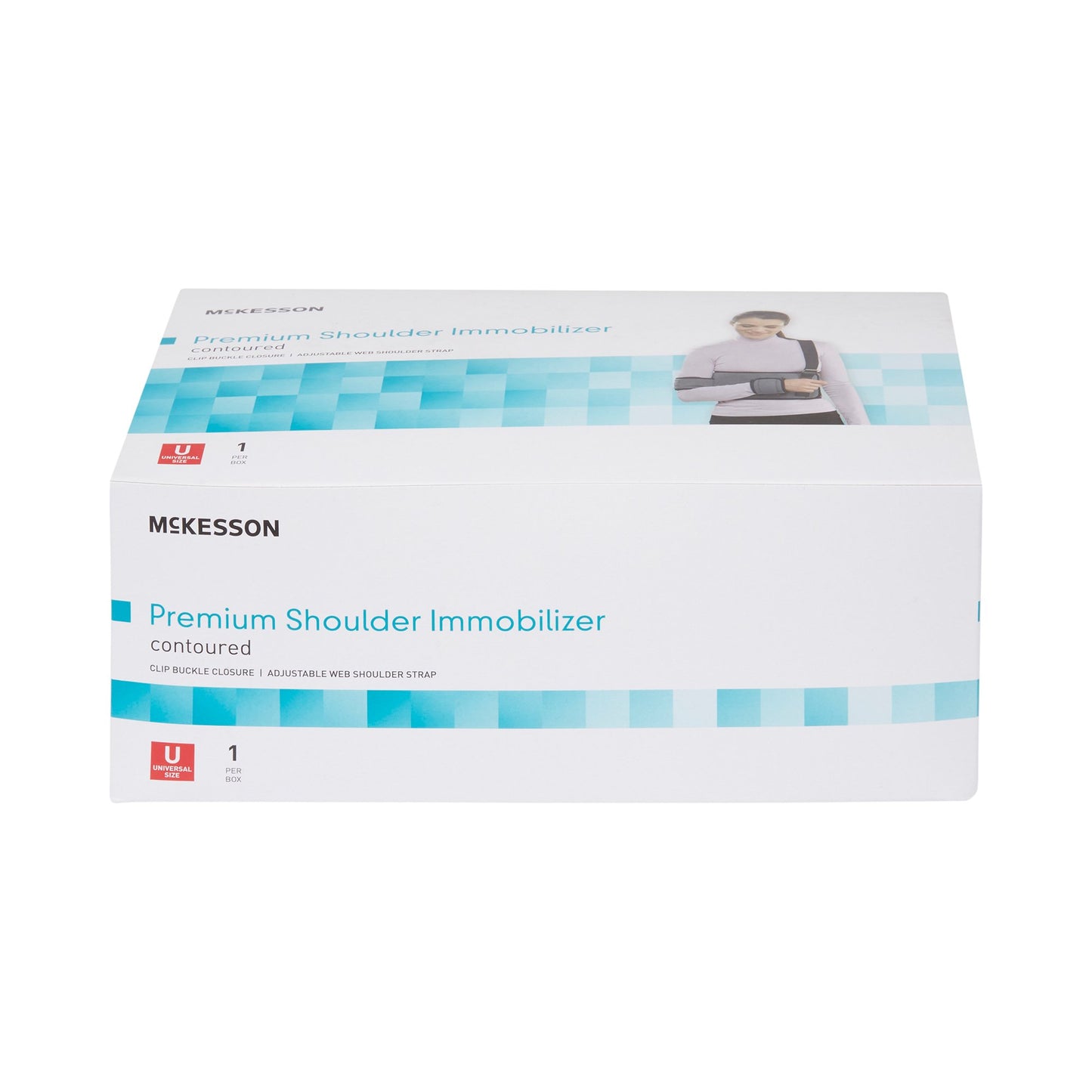 Shoulder Immobilizer McKesson One Size Fits Most Fiberlaminate Waist-Hook and Loop Closure/Shoulder Strap