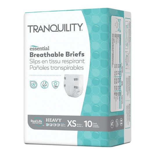 Unisex Youth Incontinence Brief Tranquility® Essential X-Small Disposable Heavy Absorbency