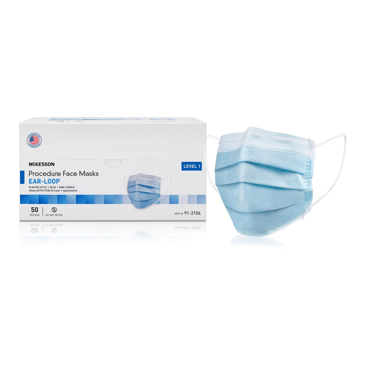 Procedure Mask McKesson ASTM Level 1 Earloops One Size Fits Most