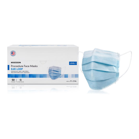 Procedure Mask McKesson ASTM Level 1 Earloops One Size Fits Most