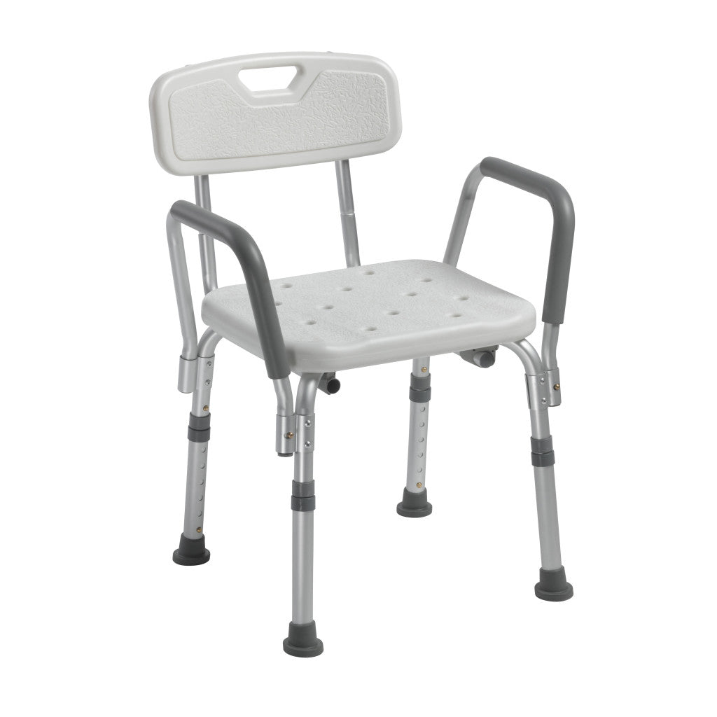 Shower Chair with Back and Removable Padded Arms
