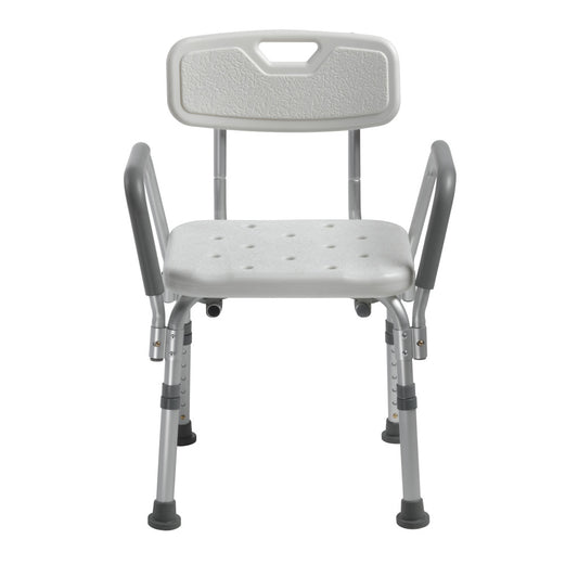 Shower Chair with Back and Removable Padded Arms