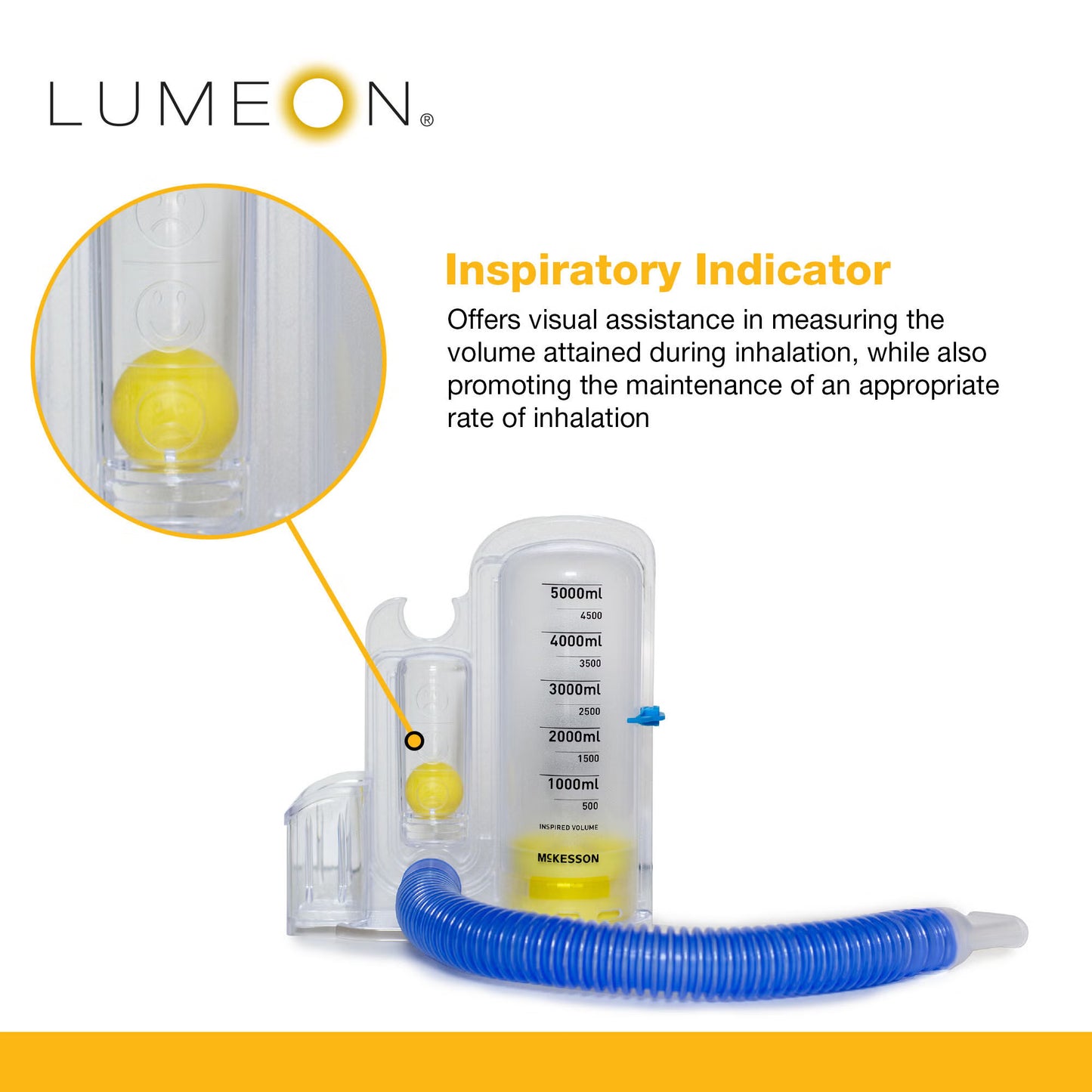 Volumetric Incentive Spirometer McKesson LUMEON™ Adult 5000 mL Without One Way Valve