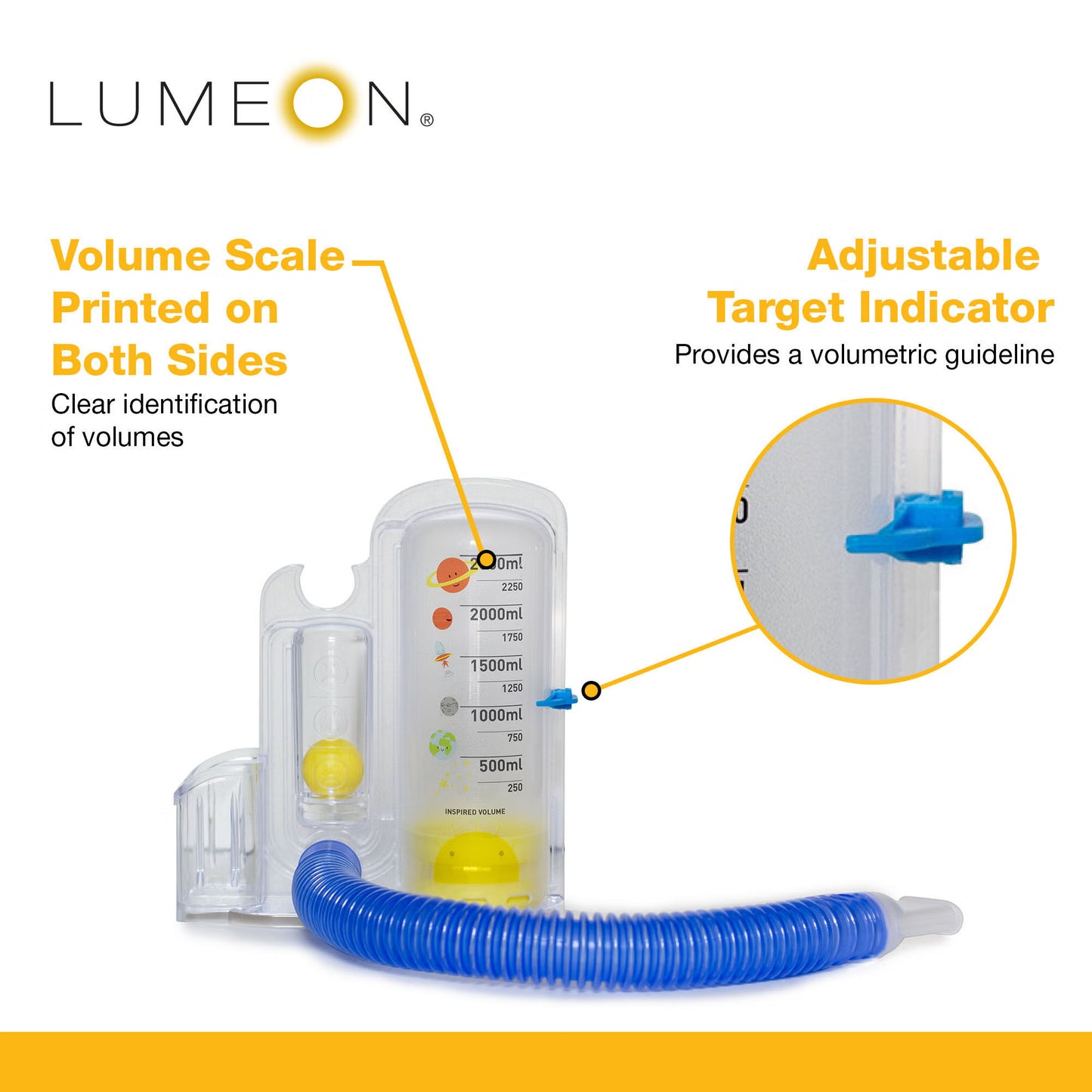 Volumetric Incentive Spirometer McKesson LUMEON™ Pediatric 2500 mL Without One Way Valve