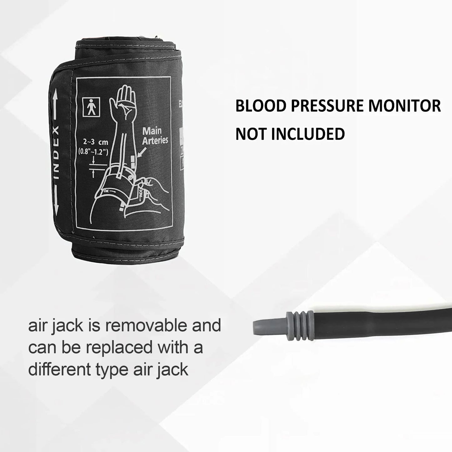 Extra Large Blood Pressure Cuff, Replacement BP Cuff Applicable for 9”-23.6” Big Arm, Compatible