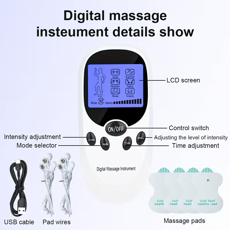 CESLIFF TENS + EMS Dual Channel Muscle Relief Pulse Massager