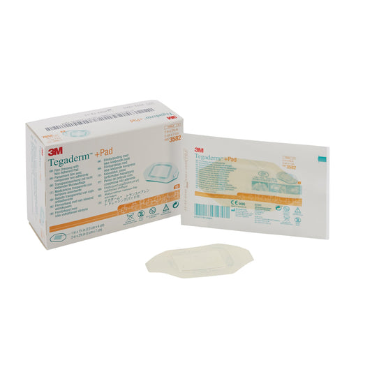 Transparent Film Dressing with Pad 3M™ Tegaderm™ 2 X 2-3/4 Inch Frame Style Delivery Rectangle Sterile