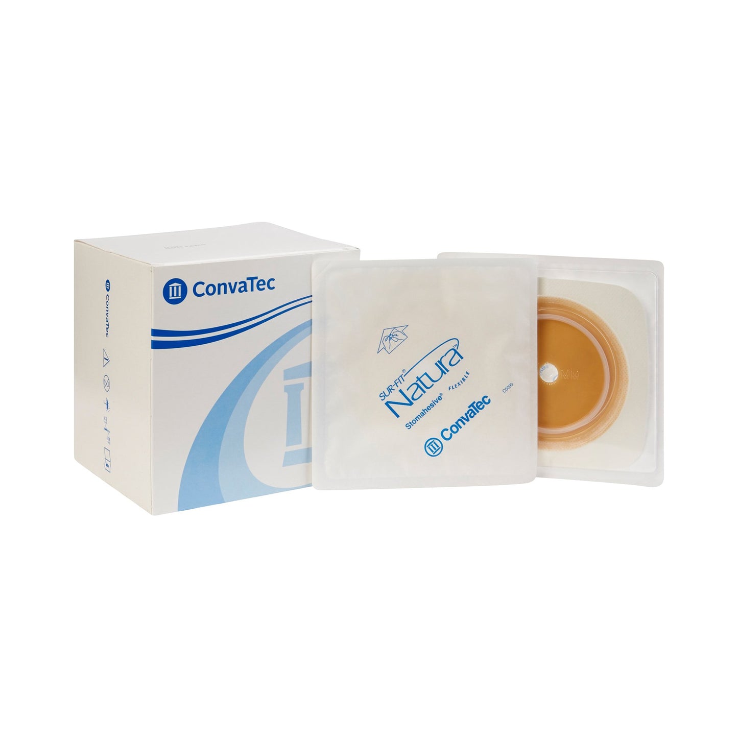 Ostomy Barrier Sur-Fit Natura® Trim to Fit, Standard Wear Stomahesive® Adhesive 70 mm Flange SUR-FIT® Natura™ System Hydrocolloid 1-7/8 to 2-1/2 Inch Opening 5 X 5 Inch