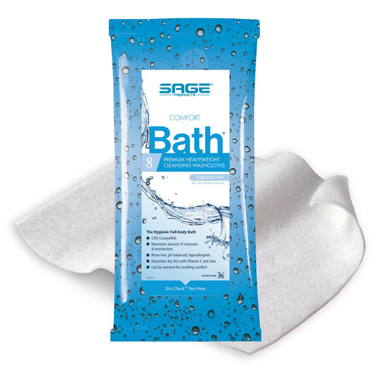 Rinse-Free Bath Wipe Comfort Bath® Soft Pack 8 Count- Unscented
