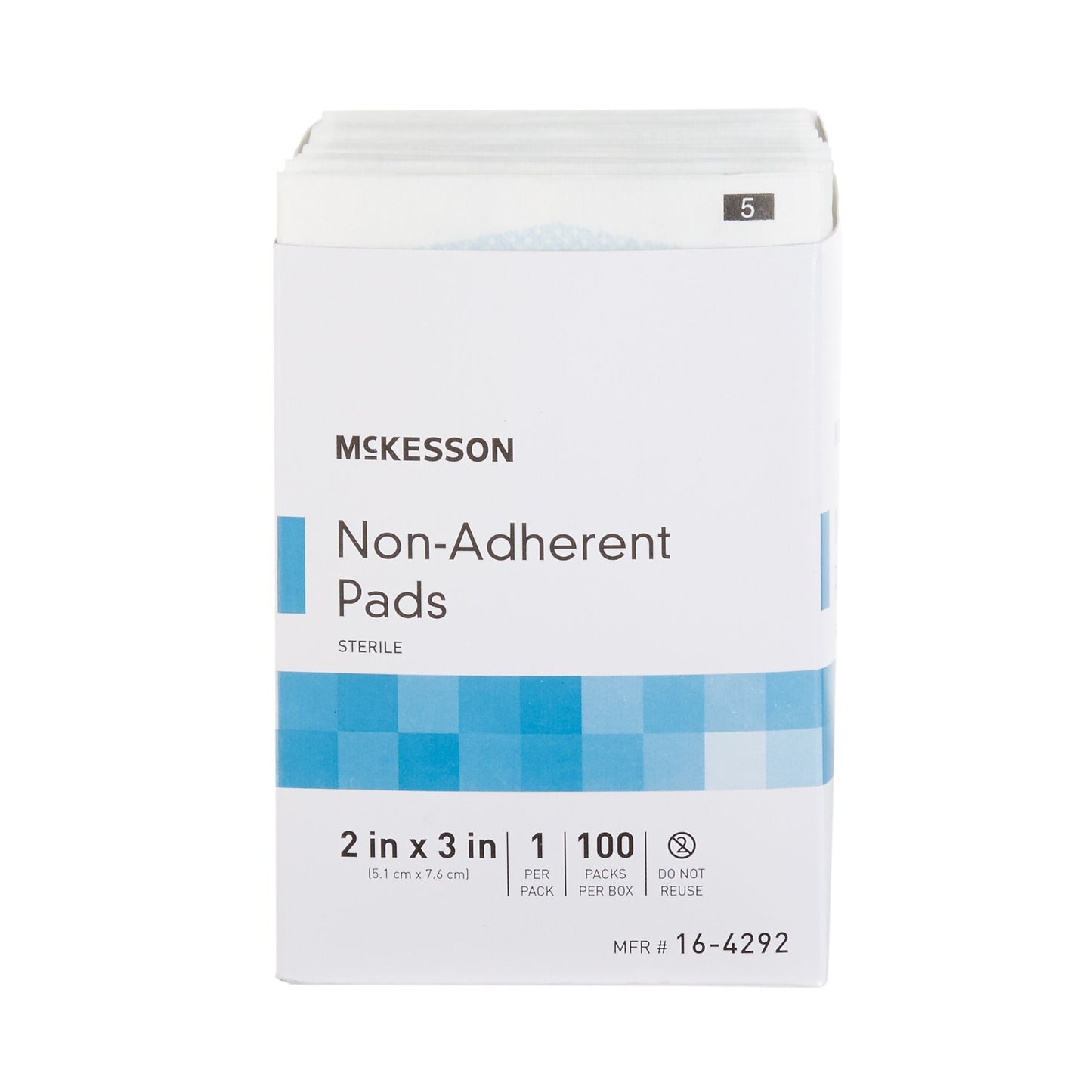 Non-Adherent Dressing McKesson 2 X 3 Inch Sterile 100 per Pack