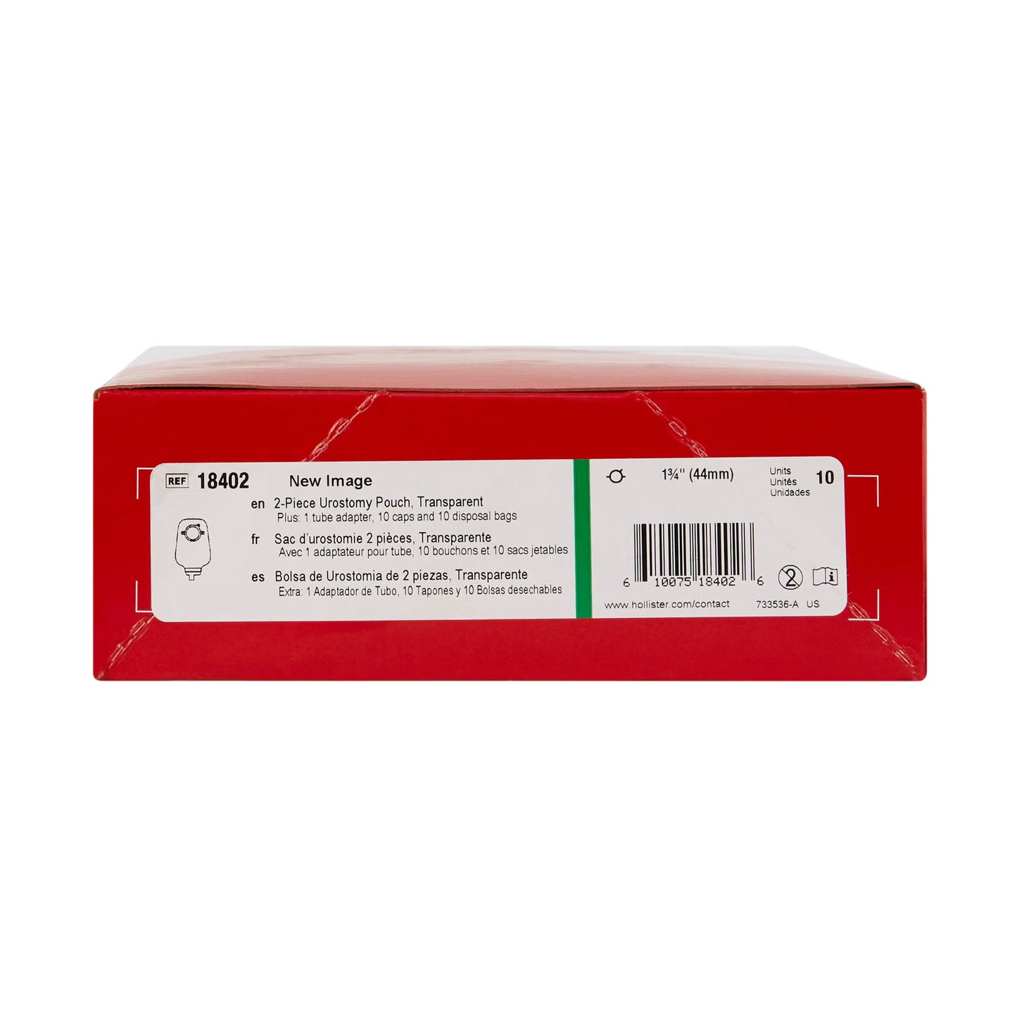 Urostomy Pouch New Image™ Two-Piece System 9 Inch Length, Maxi 1-3/4 Inch Stoma Drainable