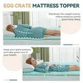 BDEUS 2 inch Gel Cooling Memory Foam Mattress Topper, Memory Foam Egg Crate Mattress Topper, Full Size