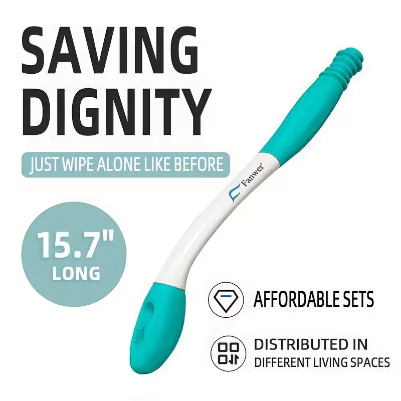 Toilet Aids for Wiping 15.7" Long Reach Comfort Butt Wiper Tools Bathroom Bottom Buddy Wiping Self Assist for Disabled, Elderly, Pregnant, Overweight People And Back Surgery Recovery