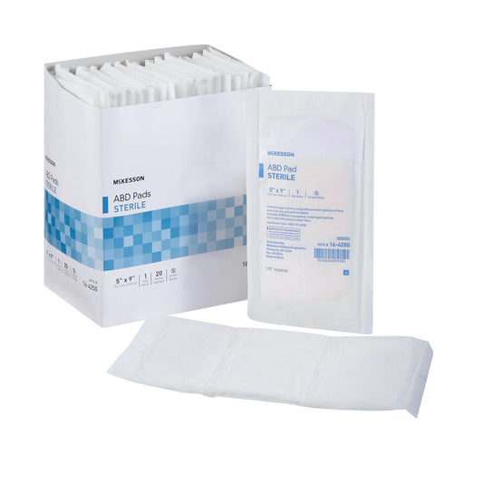 Abdominal Pad McKesson 5 X 9 Inch Sterile 1 Pack Each