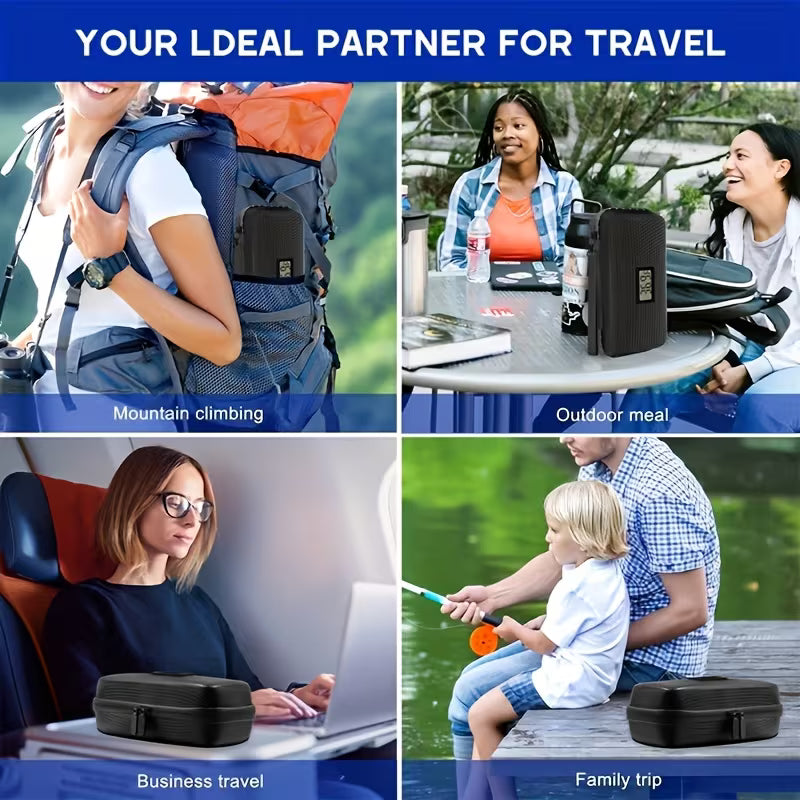 24 Hour Insulin Cooler Travel Case, Refrigerated Medication Travel Case with Temperature Display, Diabetes Travel Case, Wristband And 2 Reusable Ice Packs