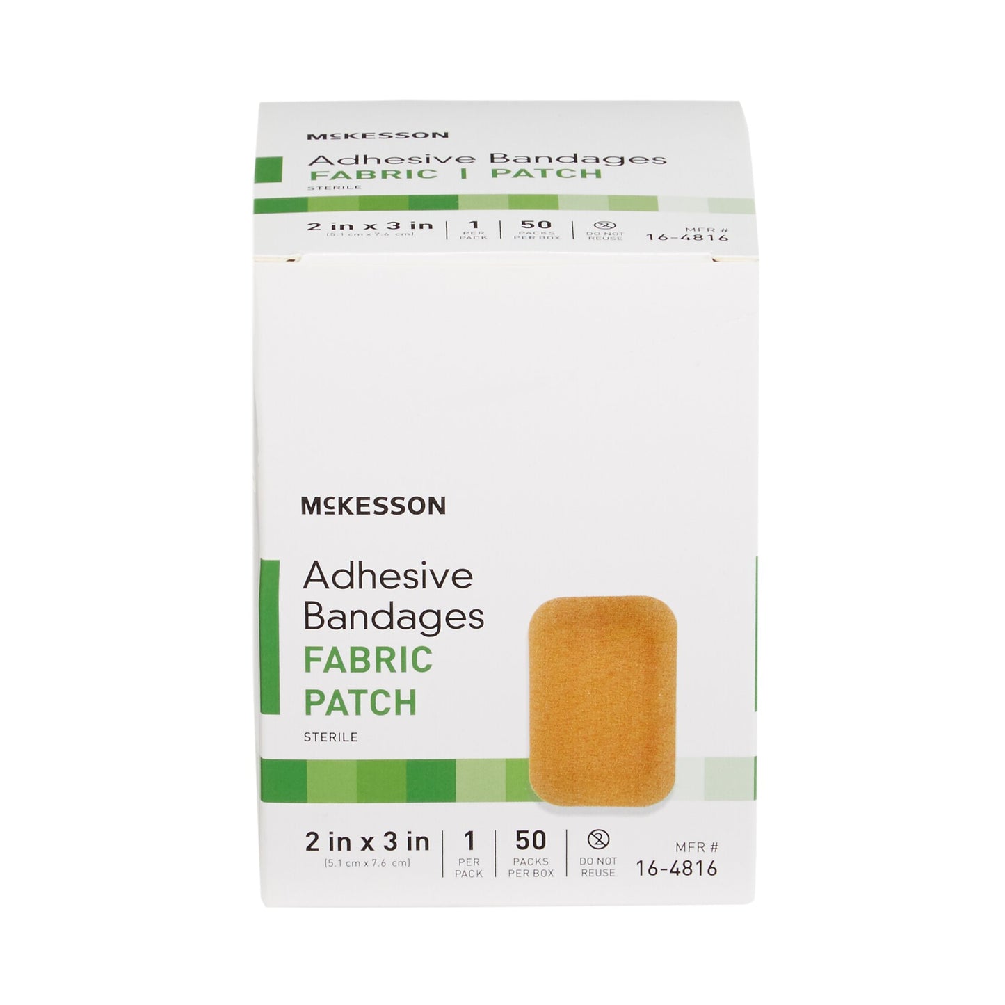 Adhesive Strip McKesson Fabric Tan 2 X 3 Inch Sterile