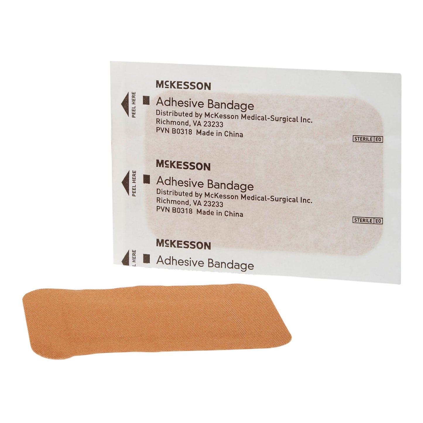 Adhesive Strip McKesson Fabric Tan 2 X 3 Inch Sterile