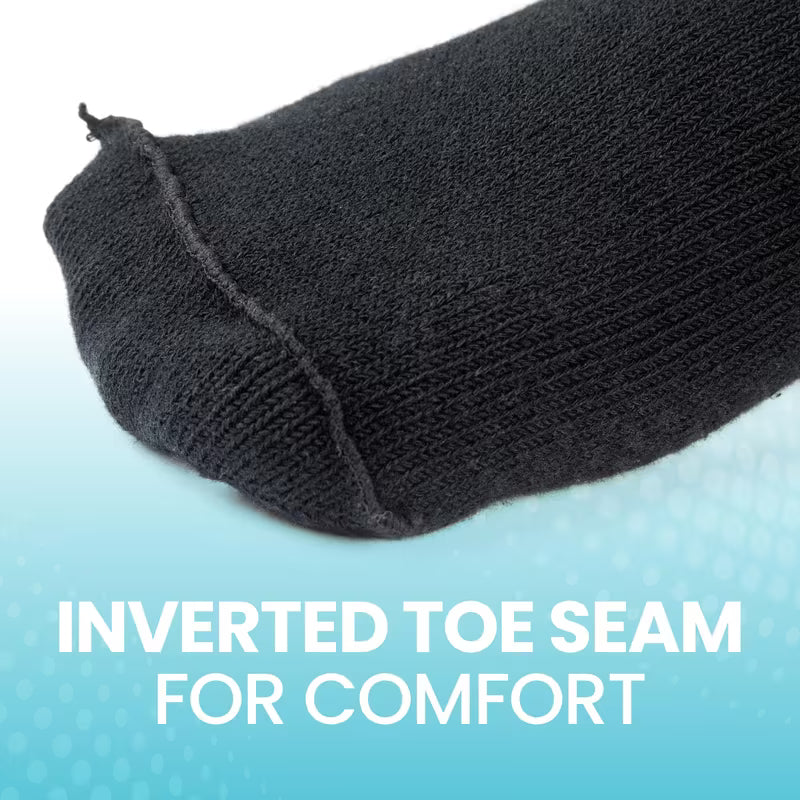 Extra Wide Diabetic Socks for  Loose Fit Top Neuropathy Swollen Feet, Stretch to 30" for Men, Women, Bariatric Seniors, Plus Size Socks, Non Binding Seamless Socks