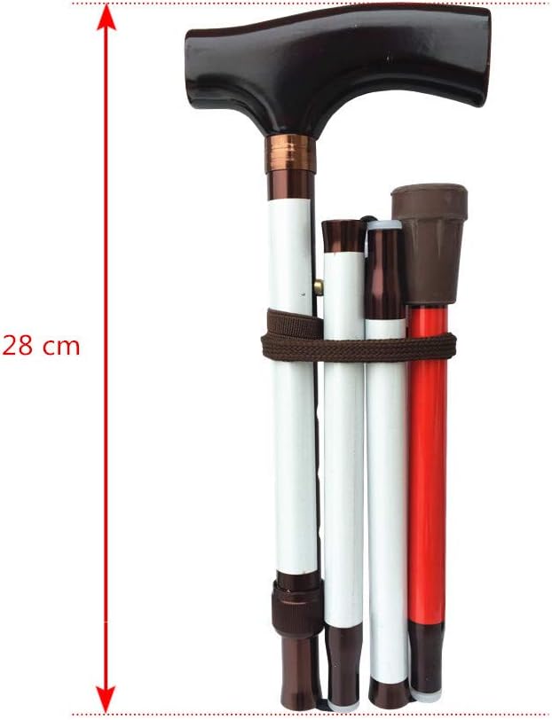 "Adjustable Folding Support Walking Cane for The Blind 31.5 inch - 35.4 inch (Folds Down 4 Sections),Lightweight & Portable Walking Stick Mobility Aid "