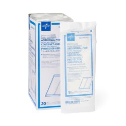 Abdominal Pad Medline Essentials 7-1/2 X 8 Inch NonSterile 20 per Pack