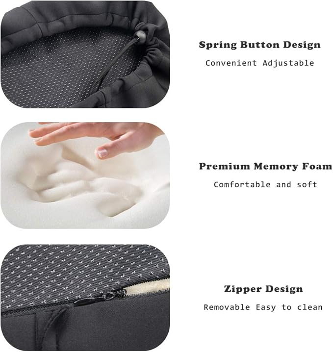 Knee Walker Pad Cover - Padded Memory Foam Accessory for Knee Scooter and Roller, Improves Leg Cart Comfort