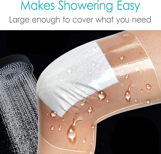 Waterproof Dialysis Catheter Protector 8"x8" Picc Line Adhesive Bandage with Non-Stick Center Pad