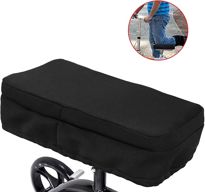 Knee Walker Pad Cover - Padded Memory Foam Accessory for Knee Scooter and Roller, Improves Leg Cart Comfort