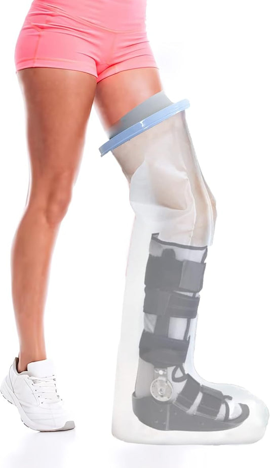 Adult Leg Cast Cover for Shower Waterproof Full Leg Shower Protector, Watertight to Keep Dry for Broken Leg Cast, Knee Replacement Surgery and Wound(Length: 40.5")