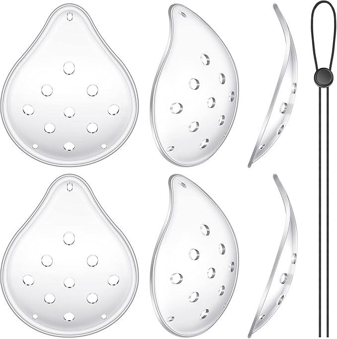 6 Pcs Eye Shield After Cataract Surgery Clear Plastic Eye Patch with Extended Elastic Strap