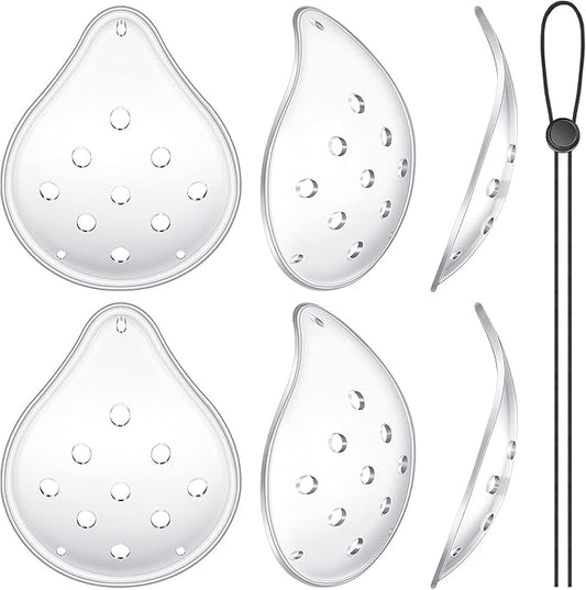 6 Pcs Eye Shield After Cataract Surgery Clear Plastic Eye Patch with Extended Elastic Strap