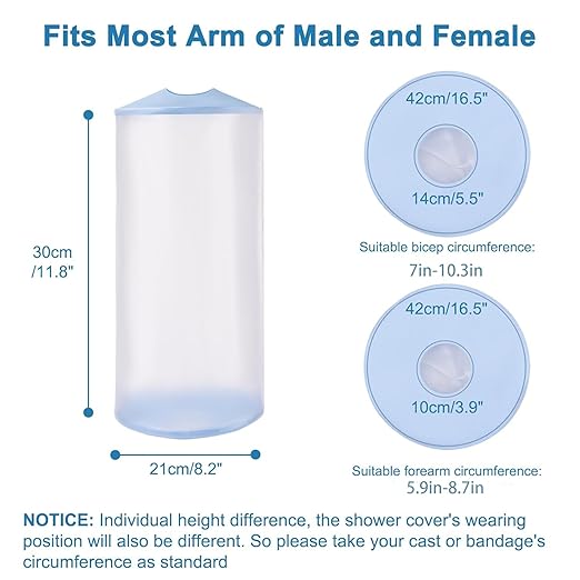 Waterproof PICC Line Shower Cover PICC Line Covers for Upper Arm Elbow Reusable IV PICC Line Sleeve Protector for Broken Wound