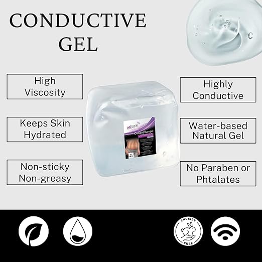 Clear Conductive Gel for Ultrasound, Cavitation Machine, Laser Hair Removal & RF Devices – Body Sculpting Gel 5 Liter (1.3 Gallon) Bulk Refill – Paraben-Free, Hypoallergenic