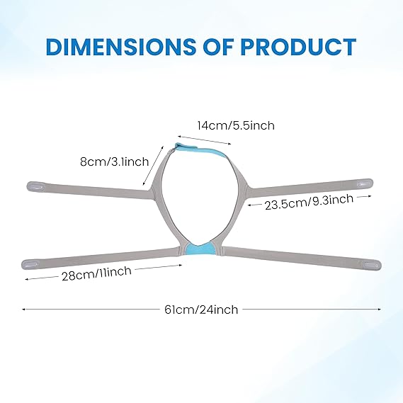 F30 Large Size Replacement Headgear Straps with Magnetic clips Included