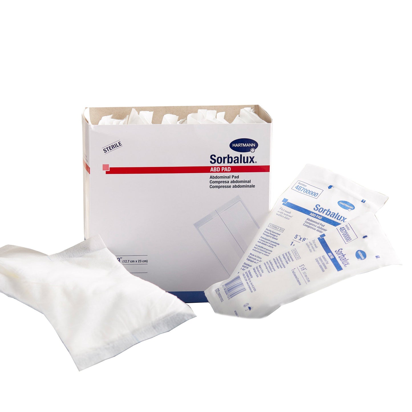 Abdominal Pad Sorbalux® ABD 5 X 9 Inch 1-Ply Sterile 25 per Box