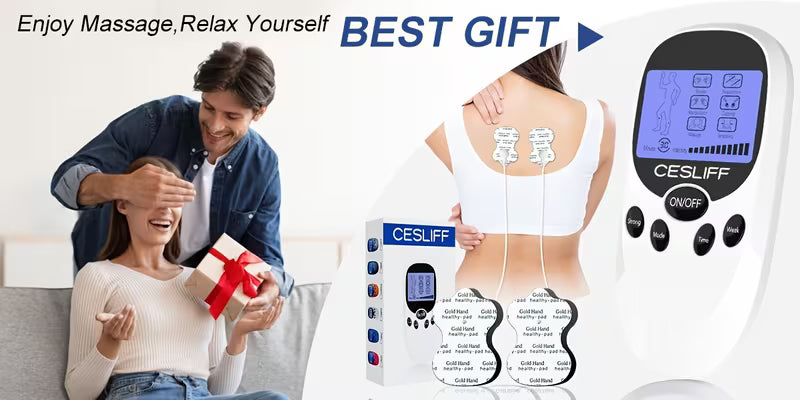 CESLIFF TENS + EMS Dual Channel Muscle Relief Pulse Massager