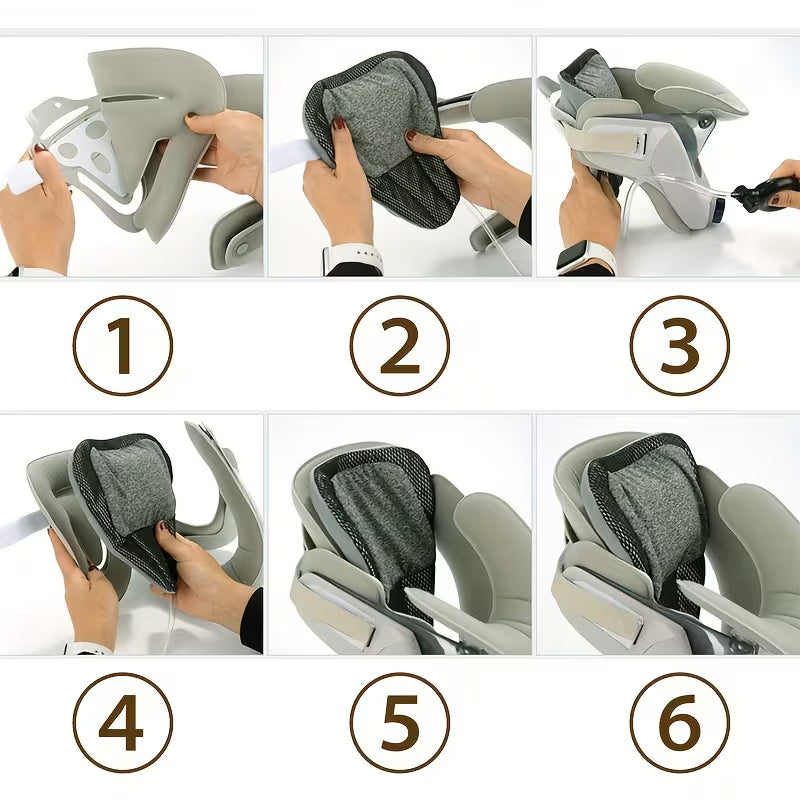 Neck Support Stretcher Designed for Comfort, Featuring Adjustable Height for Home Use to Alleviate Neck Pressure